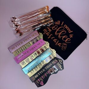 Too Faced Mascara Bundle + Makeup Brushes